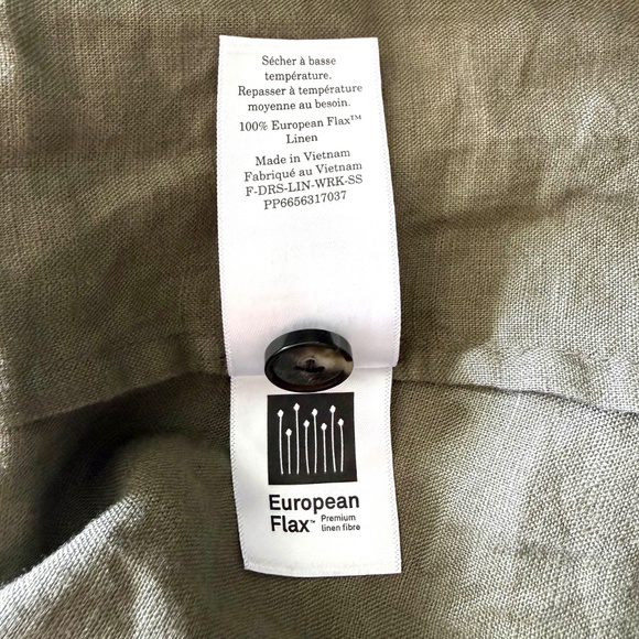 NWT Everlane The Craft Dress in Linen Women’s Large Olive Midi Relaxed Fit - Picture 8 of 10